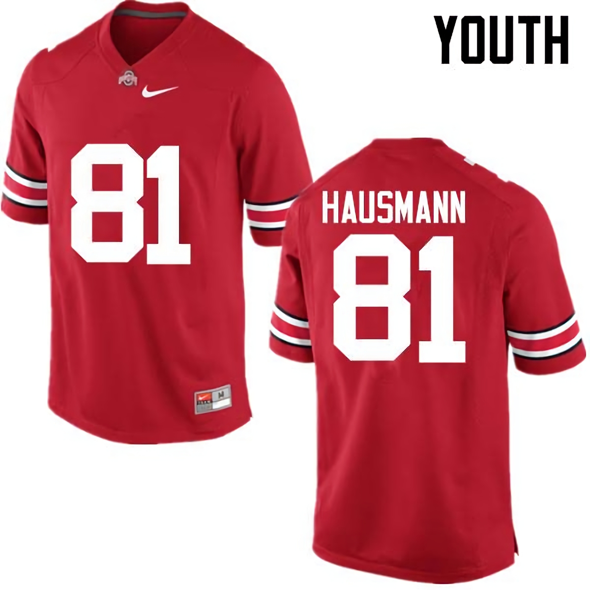 Jake Hausmann Ohio State Buckeyes Youth NCAA #81 Nike Red College Stitched Football Jersey UPL3156CO